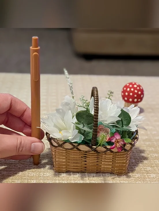 Handmade Little Artificial Flower Basket - Picture 6 of 6
